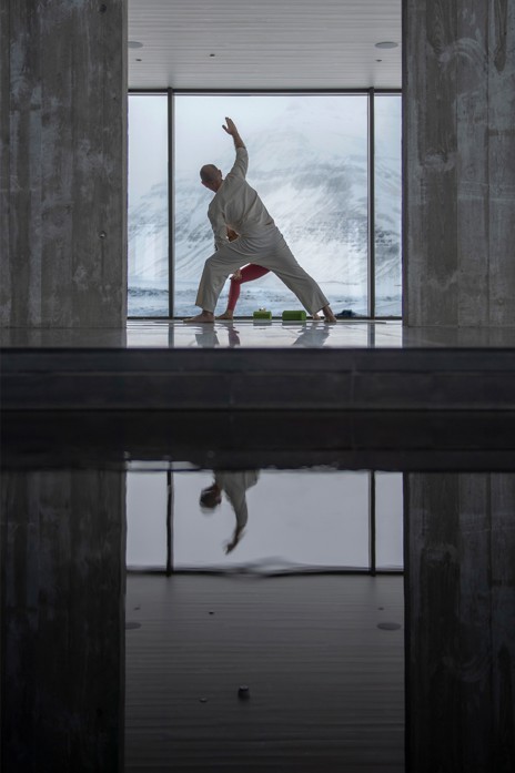 Wake up for a stretch session in our glass-walled spa